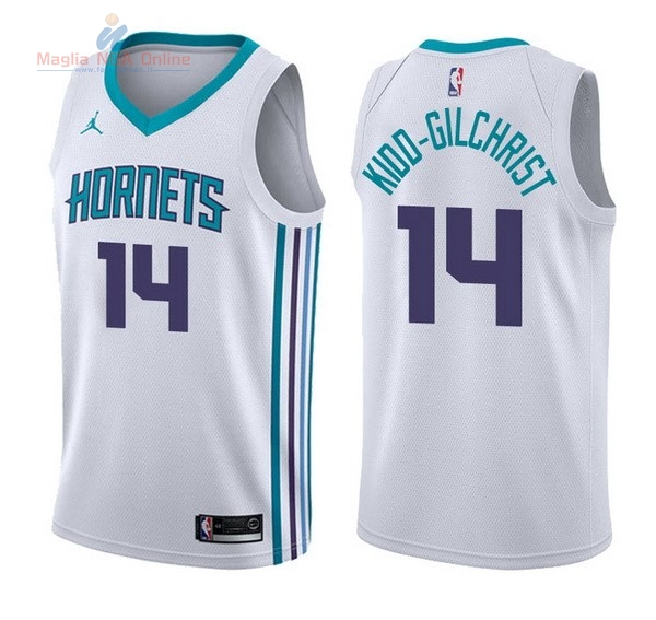 Acquista Maglia NBA Nike Charlotte Hornets #14 Michael Kidd Gilchrist Bianco Association