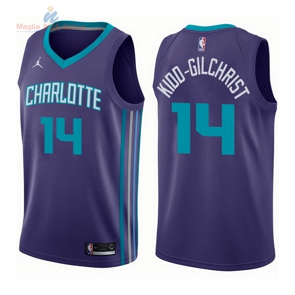 Acquista Maglia NBA Nike Charlotte Hornets #14 Michael Kidd Gilchrist Porpora Statement