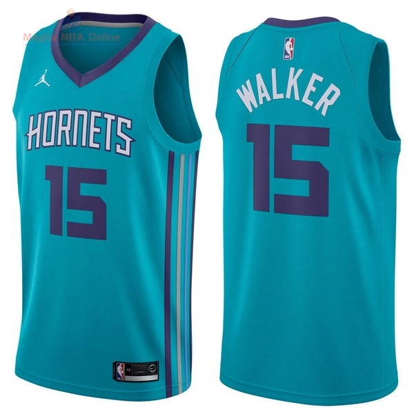 Acquista Maglia NBA Nike Charlotte Hornets #15 Kemba Walker Verde Icon