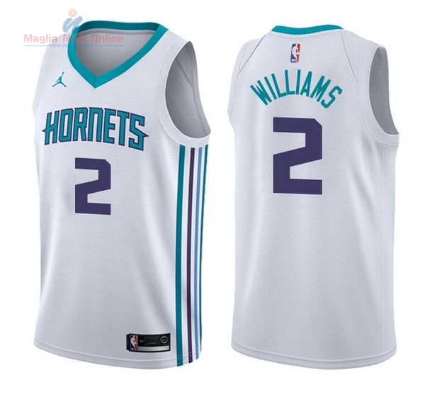 Acquista Maglia NBA Nike Charlotte Hornets #2 Marvin Williams Bianco Association