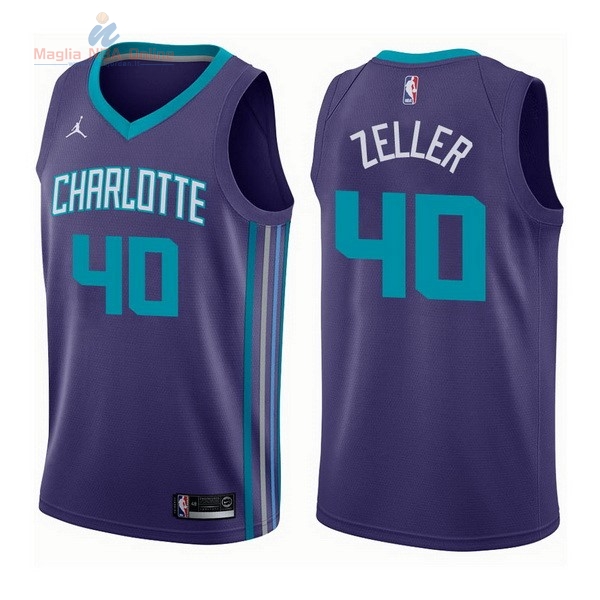 Acquista Maglia NBA Nike Charlotte Hornets #40 Cody Zeller Porpora Statement