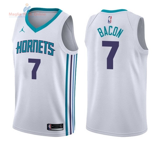 Acquista Maglia NBA Nike Charlotte Hornets #7 Dwayne Bacon Bianco Association