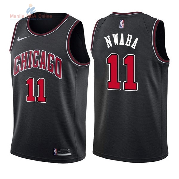 Acquista Maglia NBA Nike Chicago Bulls #11 David Nwaba Nero Statement