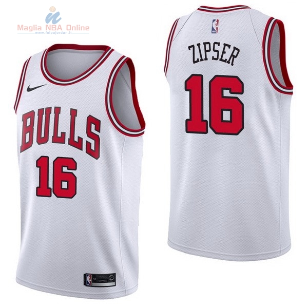 Acquista Maglia NBA Nike Chicago Bulls #16 Paul Zipser Bianco Association