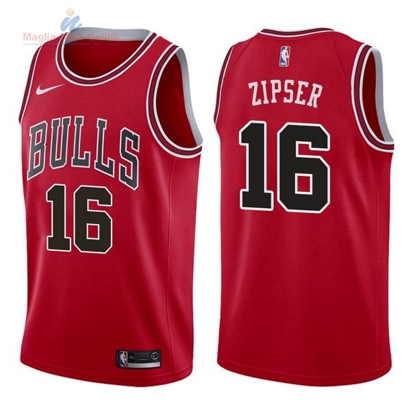 Acquista Maglia NBA Nike Chicago Bulls #16 Paul Zipser Rosso Icon