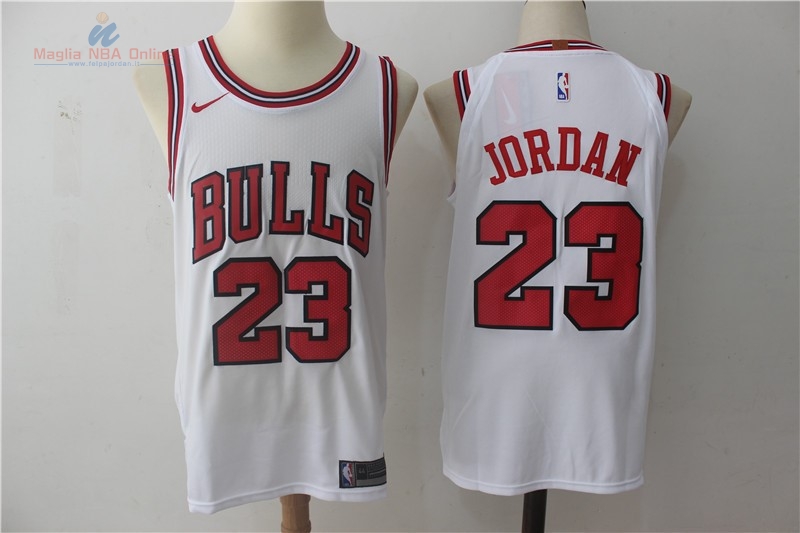 Acquista Maglia NBA Nike Chicago Bulls #23 Michael Jordan Bianco Association