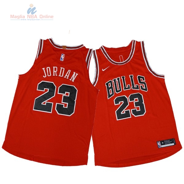 Acquista Maglia NBA Nike Chicago Bulls #23 Michael Jordan Rosso Icon