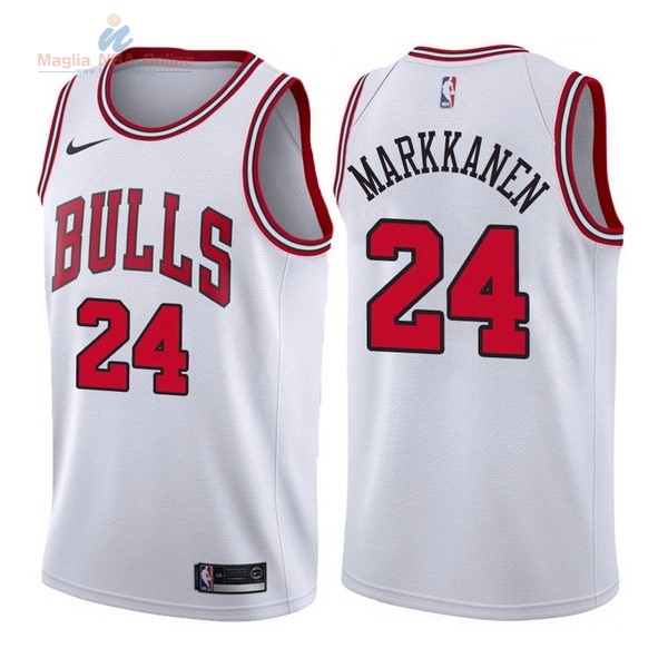 Acquista Maglia NBA Nike Chicago Bulls #24 Lauri Markkanen Bianco Association