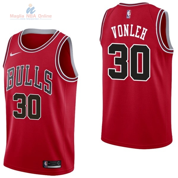 Acquista Maglia NBA Nike Chicago Bulls #30 Noah Vonleh Rosso Icon