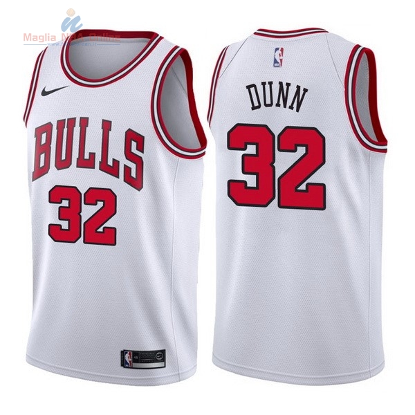 Acquista Maglia NBA Nike Chicago Bulls #32 Kris Dunn Bianco Association