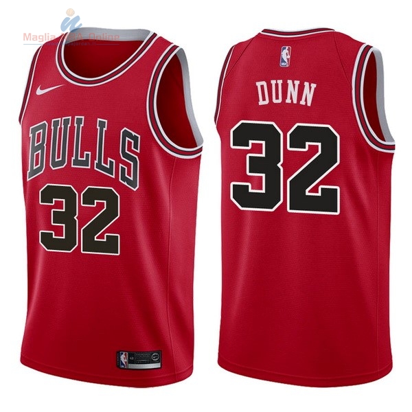 Acquista Maglia NBA Nike Chicago Bulls #32 Kris Dunn Rosso Icon