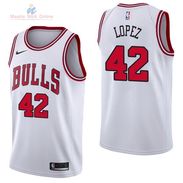 Acquista Maglia NBA Nike Chicago Bulls #42 Robin Lopez Bianco Association