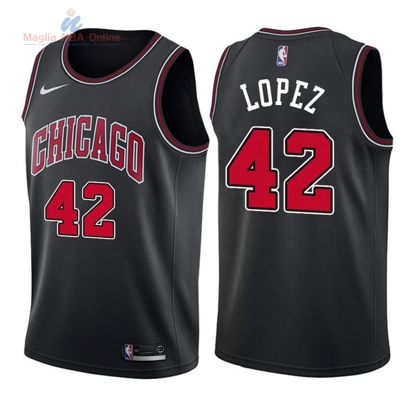 Acquista Maglia NBA Nike Chicago Bulls #42 Robin Lopez Nero Statement