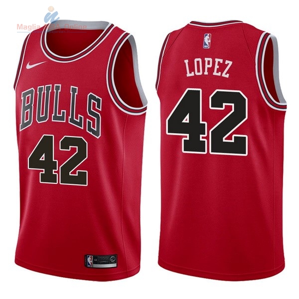 Acquista Maglia NBA Nike Chicago Bulls #42 Robin Lopez Rosso Icon