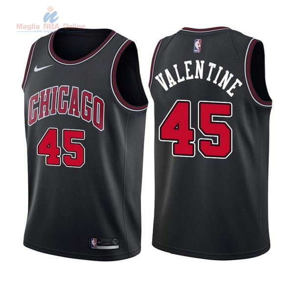 Acquista Maglia NBA Nike Chicago Bulls #45 Denzel Valentine Nero Statement