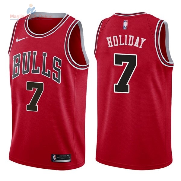 Acquista Maglia NBA Nike Chicago Bulls #7 Justin Holiday Rosso Icon