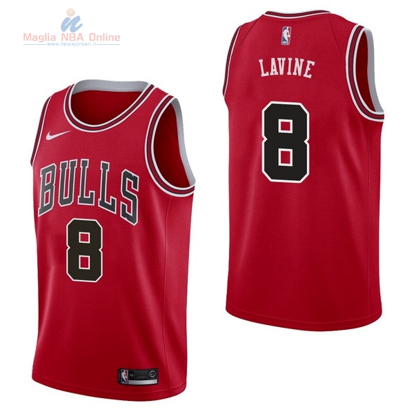 Acquista Maglia NBA Nike Chicago Bulls #8 Zach Lavine Rosso Icon