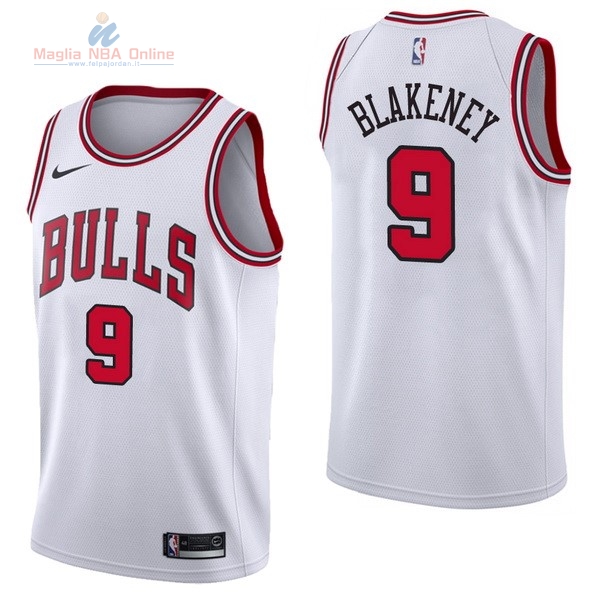 Acquista Maglia NBA Nike Chicago Bulls #9 Antonio Blakeney Bianco Association