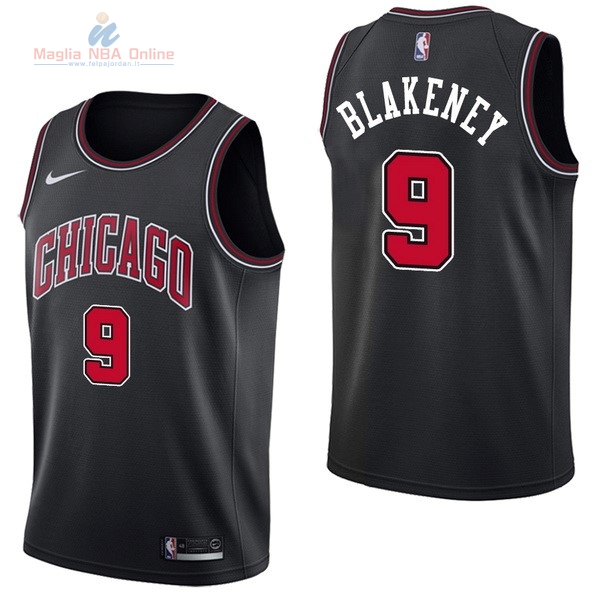 Acquista Maglia NBA Nike Chicago Bulls #9 Antonio Blakeney Nero Statement