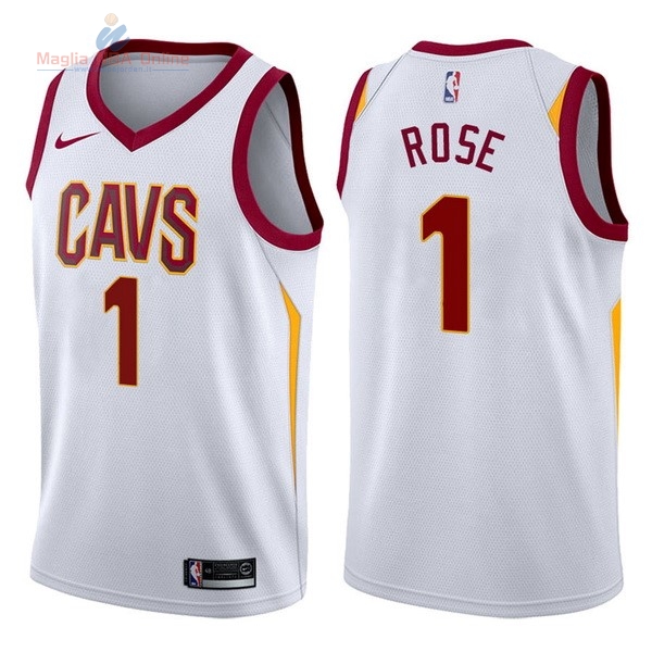 Acquista Maglia NBA Nike Cleveland Cavaliers #1 Derrick Rose Bianco Association