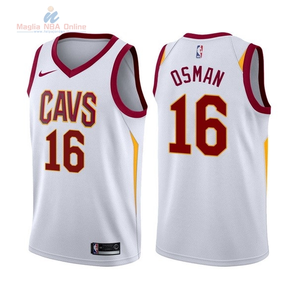 Acquista Maglia NBA Nike Cleveland Cavaliers #16 Cedi Osman Bianco Association