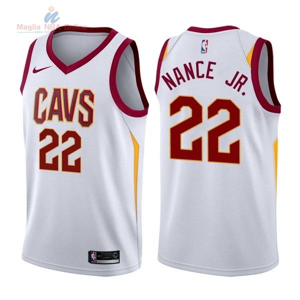 Acquista Maglia NBA Nike Cleveland Cavaliers #22 Larry Nance Jr Bianco Association