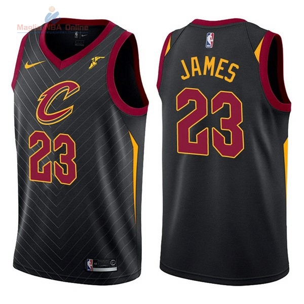 Acquista Maglia NBA Nike Cleveland Cavaliers #23 LeBron James Nero