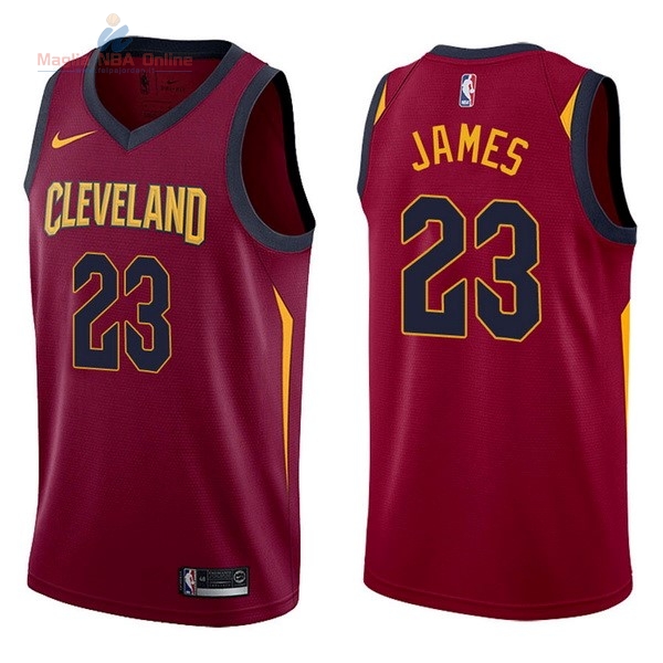 Acquista Maglia NBA Nike Cleveland Cavaliers #23 LeBron James Rosso Icon