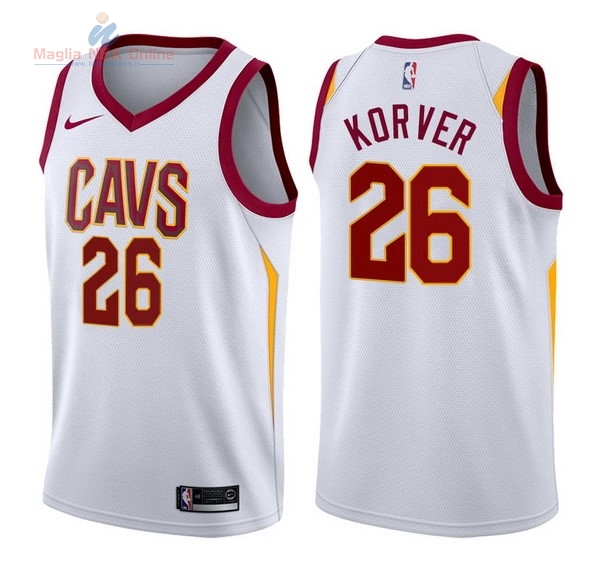 Acquista Maglia NBA Nike Cleveland Cavaliers #26 Kyle Korver Bianco Association