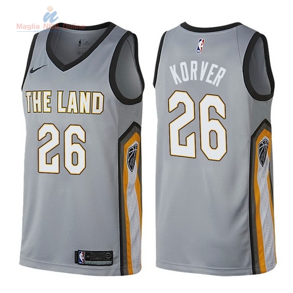 Acquista Maglia NBA Nike Cleveland Cavaliers #26 Kyle Korver Nike Grigio Città