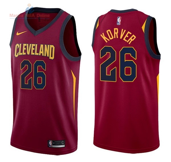 Acquista Maglia NBA Nike Cleveland Cavaliers #26 Kyle Korver Rosso Icon