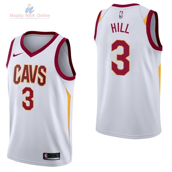 Acquista Maglia NBA Nike Cleveland Cavaliers #3 George Hill Bianco Association