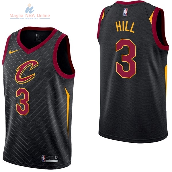 Acquista Maglia NBA Nike Cleveland Cavaliers #3 George Hill Nero Statement