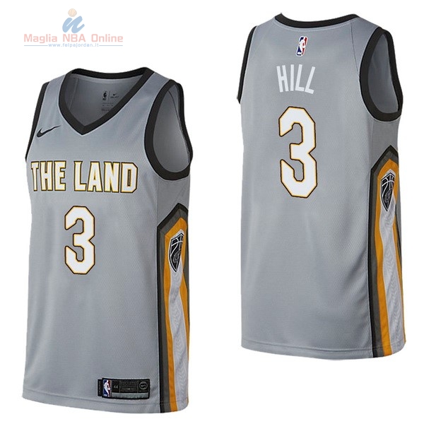 Acquista Maglia NBA Nike Cleveland Cavaliers #3 George Hill Nike Grigio Città