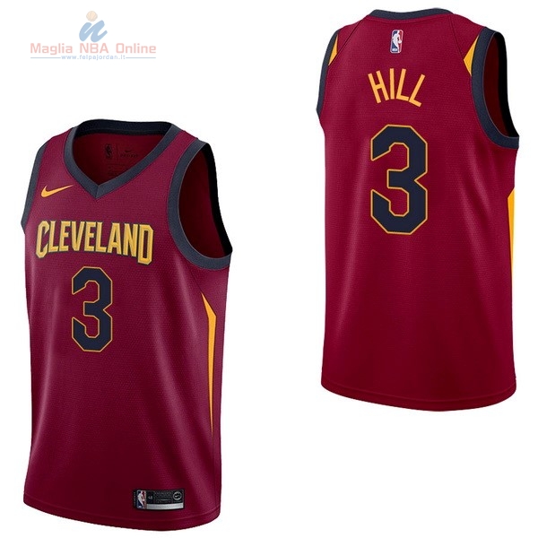 Acquista Maglia NBA Nike Cleveland Cavaliers #3 George Hill Rosso Icon