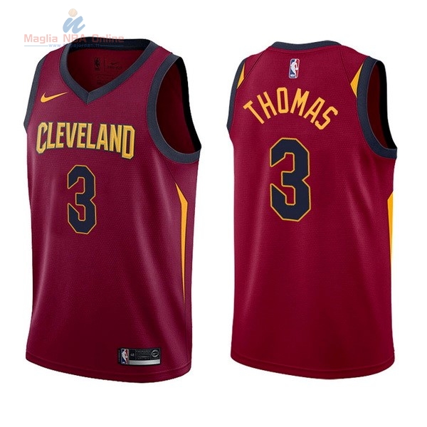 Acquista Maglia NBA Nike Cleveland Cavaliers #3 Isaiah Thomas Rosso Icon