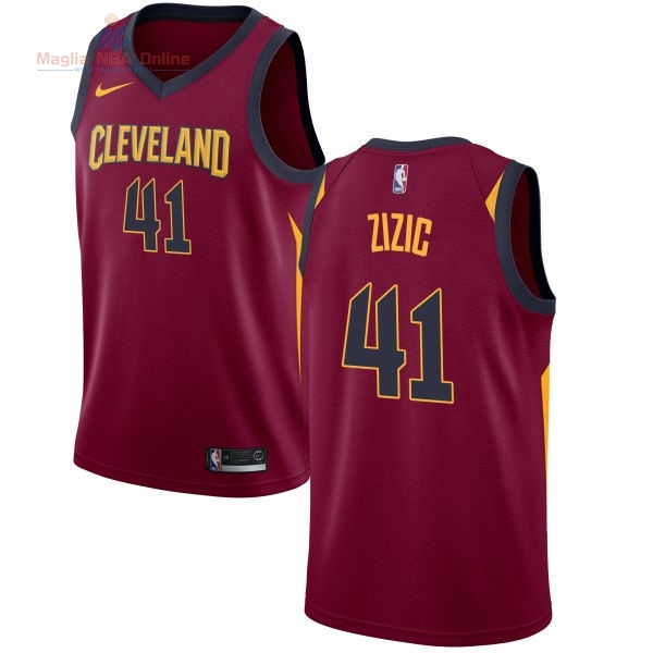 Acquista Maglia NBA Nike Cleveland Cavaliers #41 Ante Zizic Rosso Icon