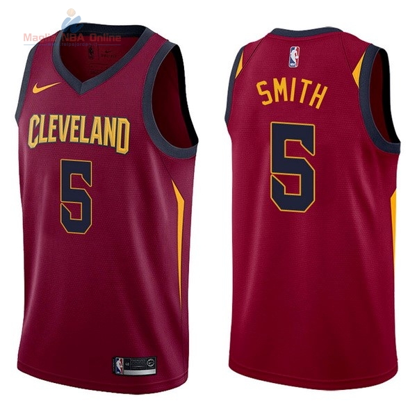 Acquista Maglia NBA Nike Cleveland Cavaliers #5 JR.Smith Rosso Icon