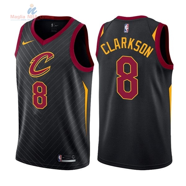 Acquista Maglia NBA Nike Cleveland Cavaliers #8 Jordan Clarkson Nero Statement