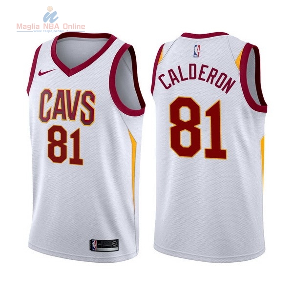 Acquista Maglia NBA Nike Cleveland Cavaliers #81 Jose Calderon Bianco Association