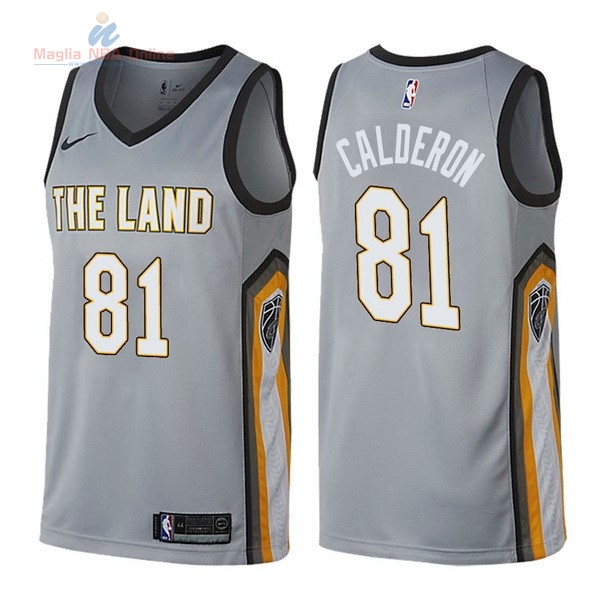 Acquista Maglia NBA Nike Cleveland Cavaliers #81 Jose Calderon Nike Grigio Città