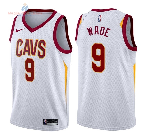 Acquista Maglia NBA Nike Cleveland Cavaliers #9 Dwyane Wade Bianco Association