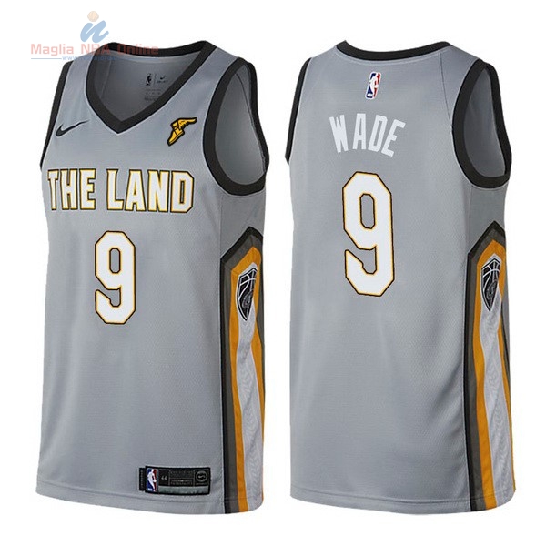 Acquista Maglia NBA Nike Cleveland Cavaliers #9 Dwyane Wade Grigio Città