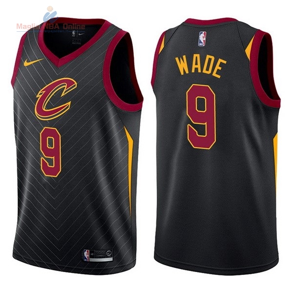 Acquista Maglia NBA Nike Cleveland Cavaliers #9 Dwyane Wade Nero Statement