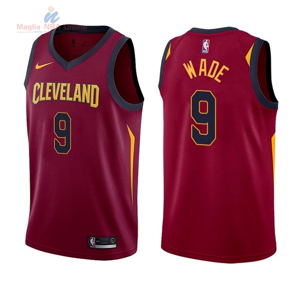 Acquista Maglia NBA Nike Cleveland Cavaliers #9 Dwyane Wade Rosso Icon