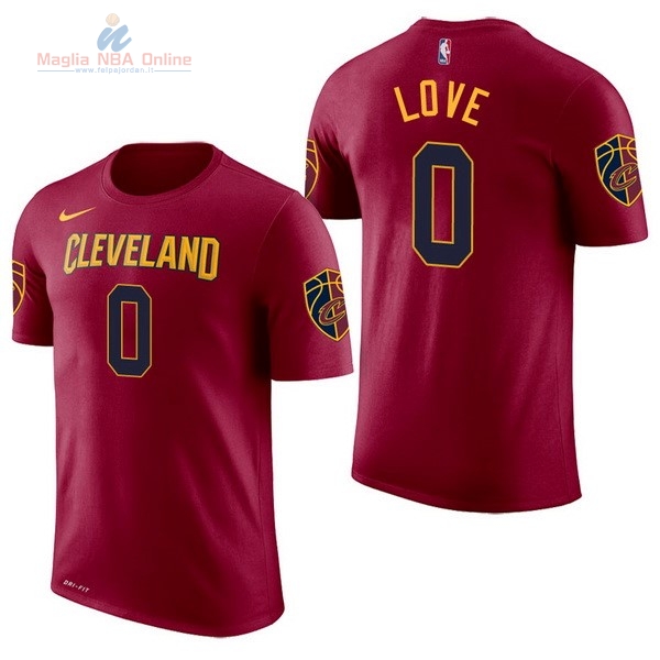 Acquista Maglia NBA Nike Cleveland Cavaliers Manica Corta #0 Kevin Love Rosso