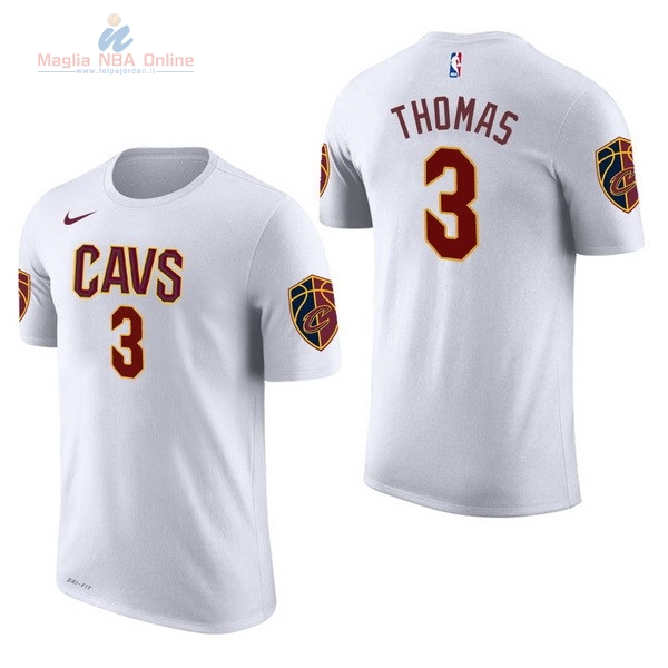 Acquista Maglia NBA Nike Cleveland Cavaliers Manica Corta #3 Isaiah Thomas Bianco