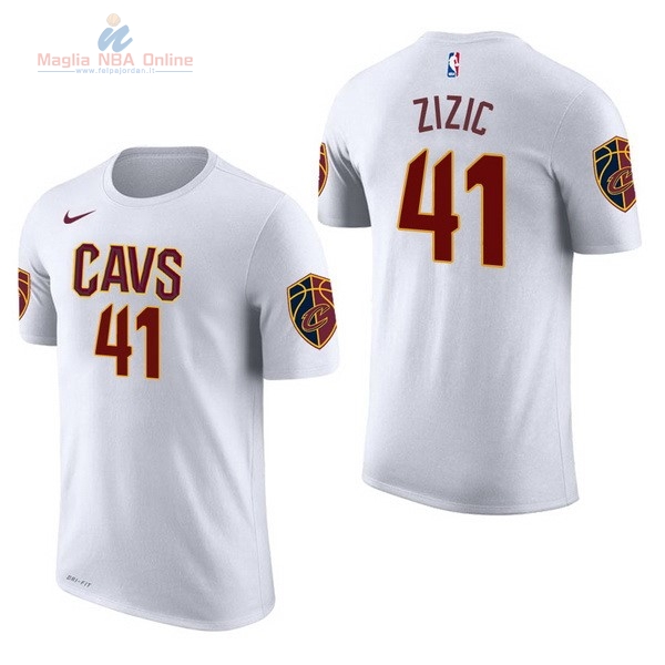 Acquista Maglia NBA Nike Cleveland Cavaliers Manica Corta #41 Ante Zizic Bianco