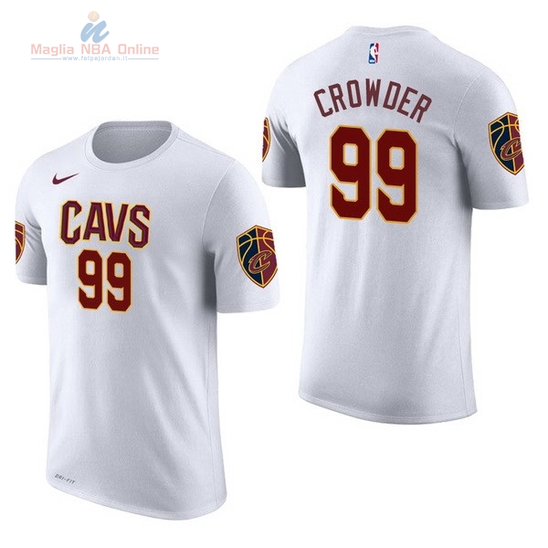 Acquista Maglia NBA Nike Cleveland Cavaliers Manica Corta #99 Jae Crowder Bianco