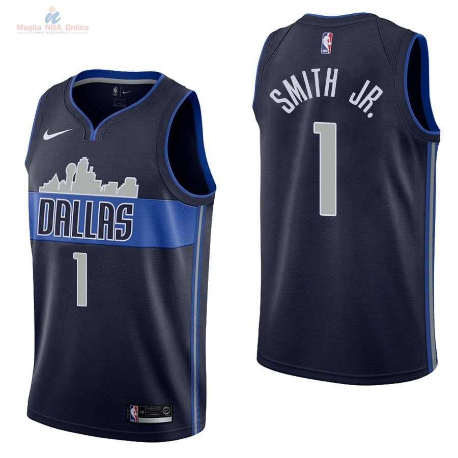 Acquista Maglia NBA Nike Dallas Mavericks #1 Dennis Smith Jr Nero Statement